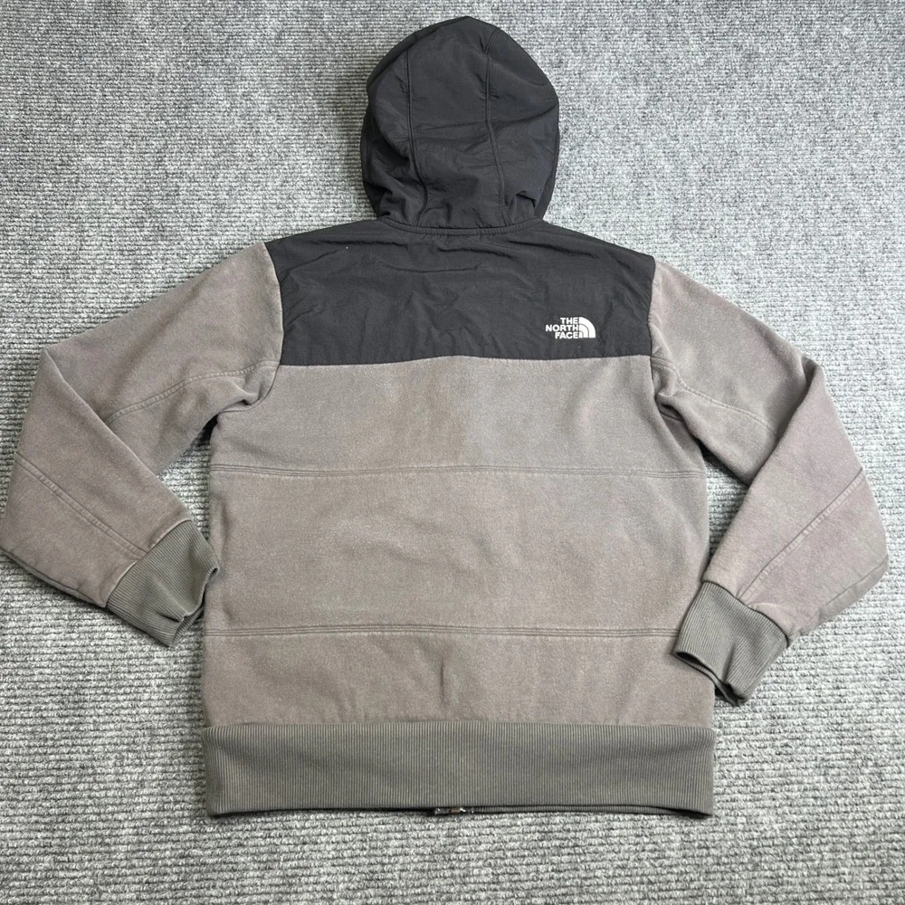 The North Face Mens Gray Black Full Zip Hooded Jacket Small Rivington